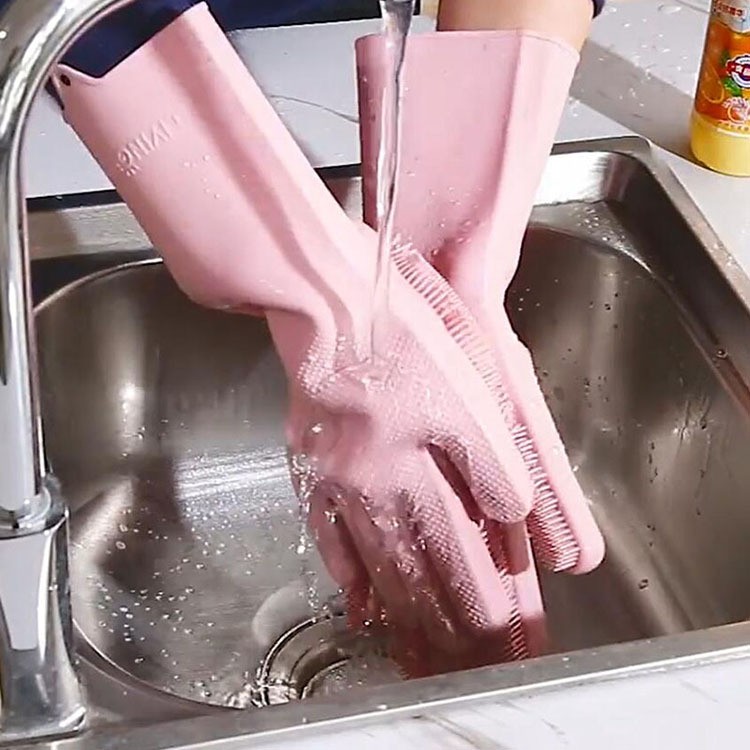 硅膠洗碗手套清潔防燙手套