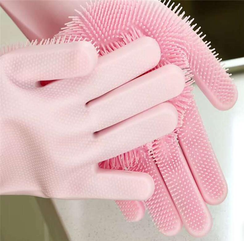 硅膠洗碗清潔手套防燙手套