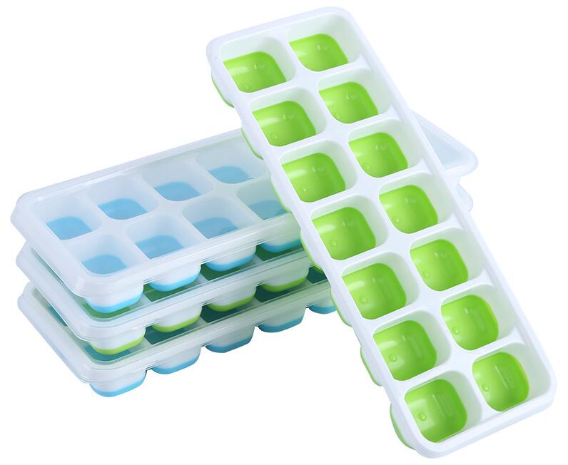 硅膠帶蓋冰格模具嬰兒輔食盒