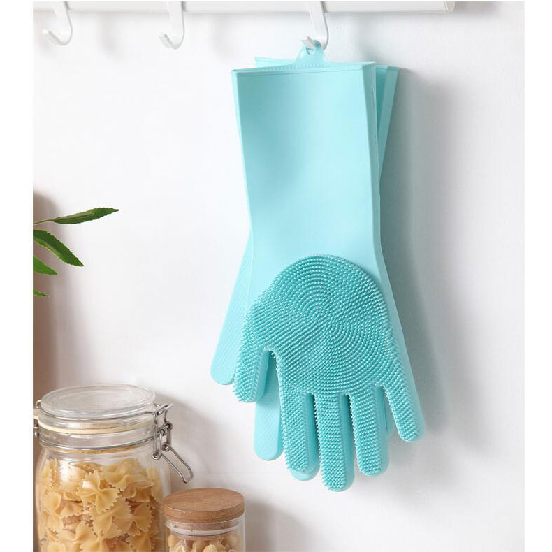 硅膠洗碗刷清潔手套